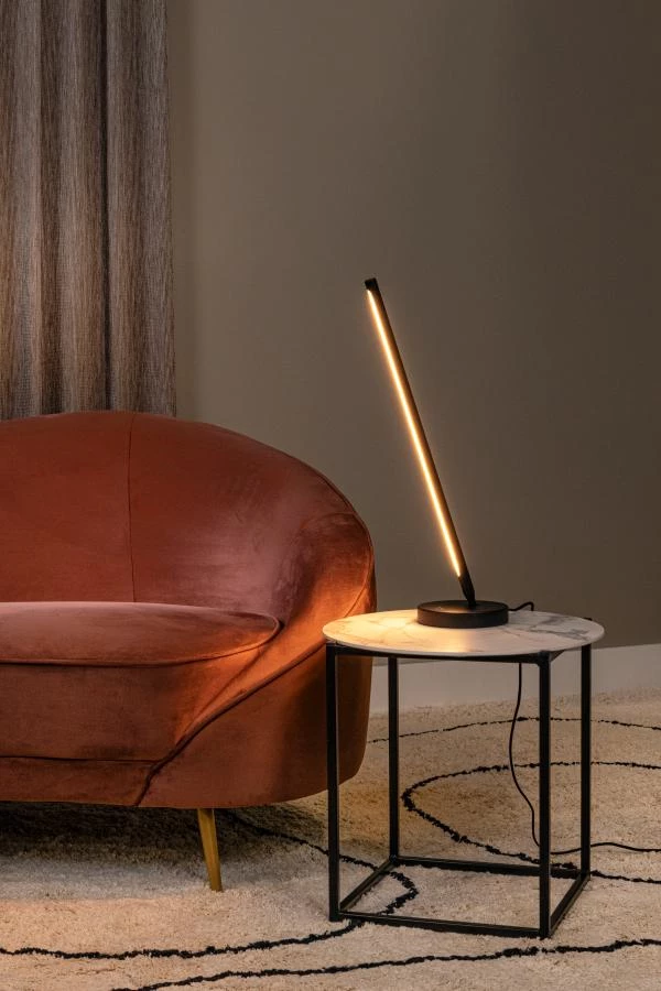 Lucide FINAN - Tischlampe - LED 3 StepDim - 1x12W 2700K - Schwarz - Atmosphäre 1